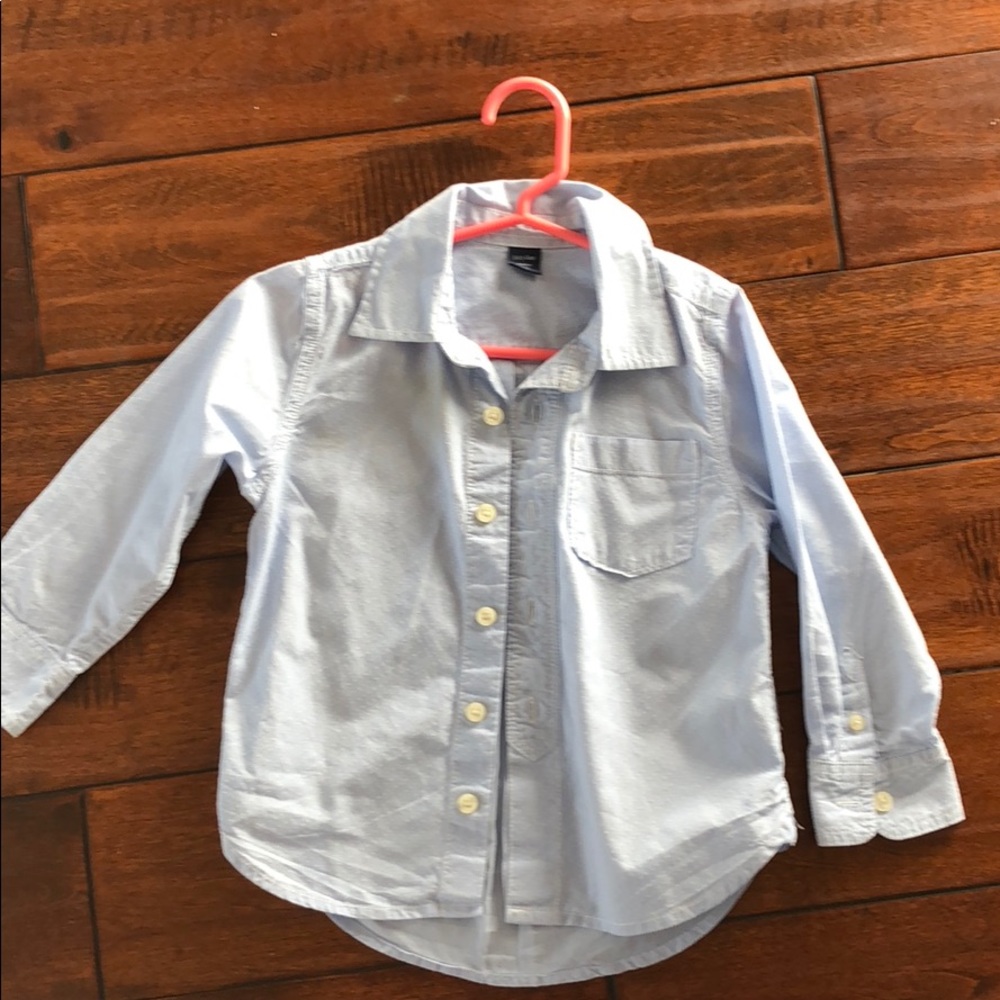 Boys blue button up shirt